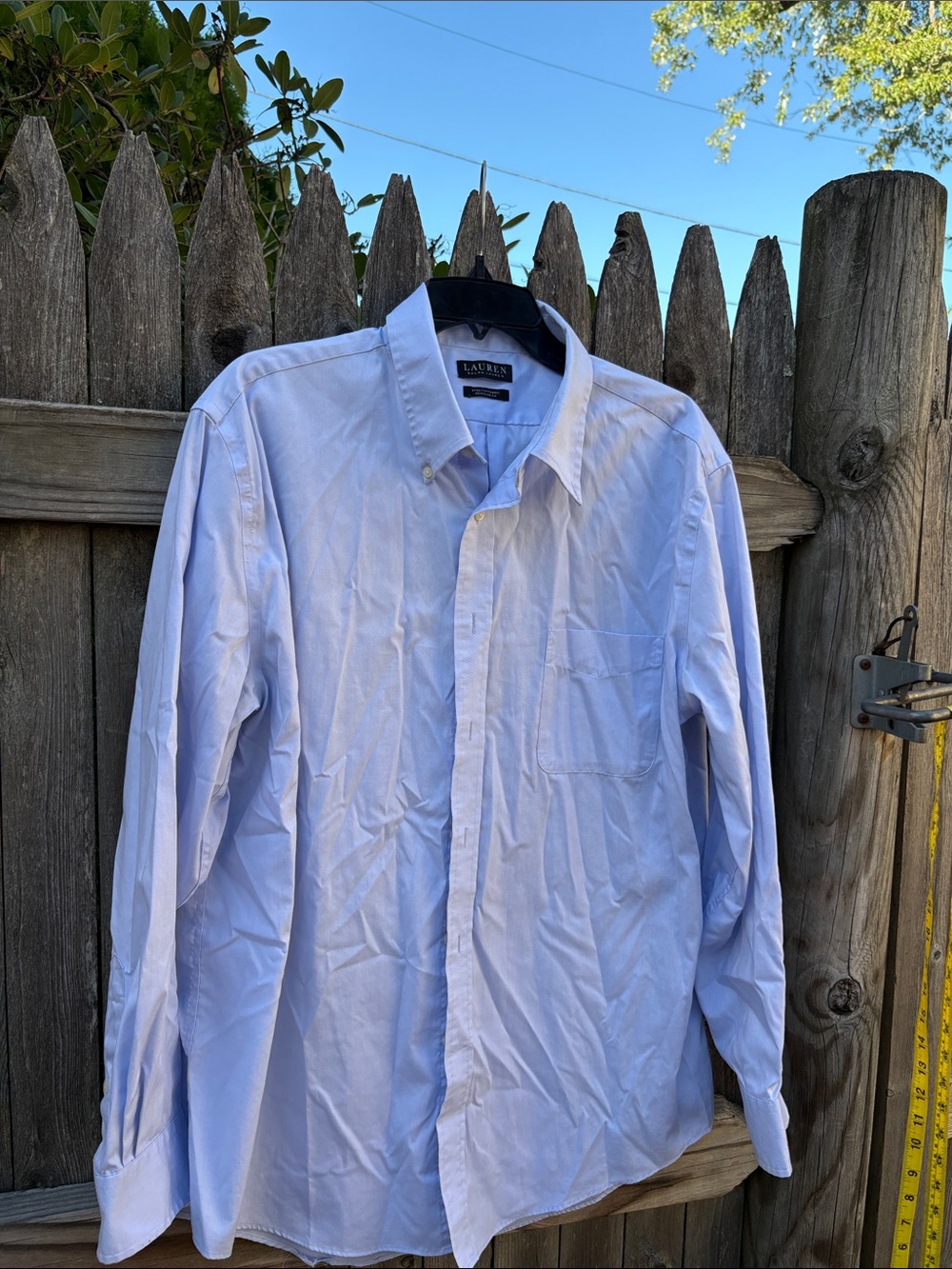 Ralph Lauren black label 17.5/34-5 light blue cotton dress shirt!